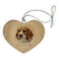 thumbnail image 1 of Beagle Dog Breed Heart Love Wood Christmas Tree Holiday Ornament, 1 of 4