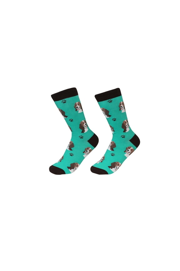 Beagle Dog Breed Socks Unisex Sock Daddy by E&S Pets Dark Teal