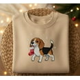 thumbnail image 1 of Beagle Dog Christmas Sweatshirt, Holiday Puppy Embroidery Crewneck, Cute Pet Lover Gift, Winter Dog Mom Cozy Sweater, 1 of 4