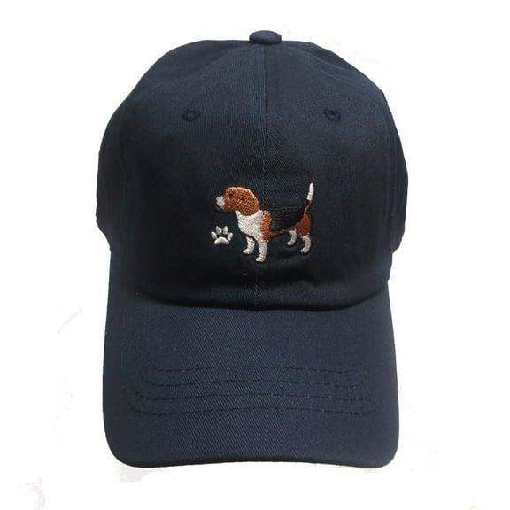 Beagle Dog Design Cotton Baseball Cap (Blue)