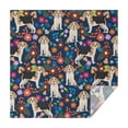 thumbnail image 1 of Beagle Dog Dog and Pioneer Flower Square Tablecloth,Waterproof Square Table Cover,Wipeable Spillproof Washable Table Cover for Home Kitchen Party Decor 52"x52"(132x132cm), 1 of 6