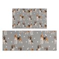 thumbnail image 1 of Beagle and Dog Footprints Kitchen Rugs Sets Of 2,Anti Fatigue Kitchen Mat Rugs Non Slip Washable,Decorative Kitchen Floor Mats for Kitchen,Sink,Laundry,17"x30"+17"x47", 1 of 7