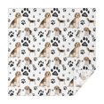 thumbnail image 1 of Beagle Dog and Footprints Square Tablecloth,Waterproof Square Table Cover,Wipeable Spillproof Washable Table Cover for Home Kitchen Party Decor 42"X42"(107x107cm), 1 of 1