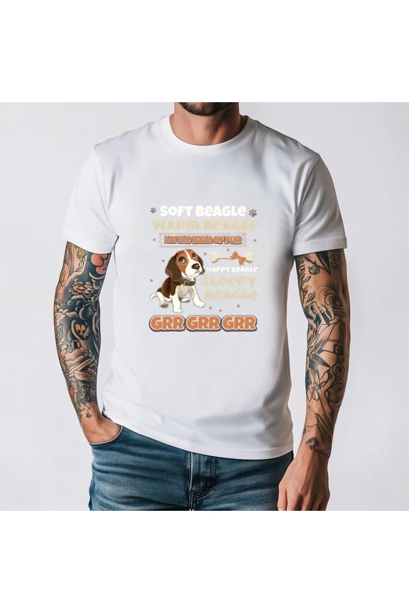 Beagle Dog Funny Beagles Holiday Puppy Pet Owner Animal Lover Unisex T-Shirt, for men & women, up to size 5XL.