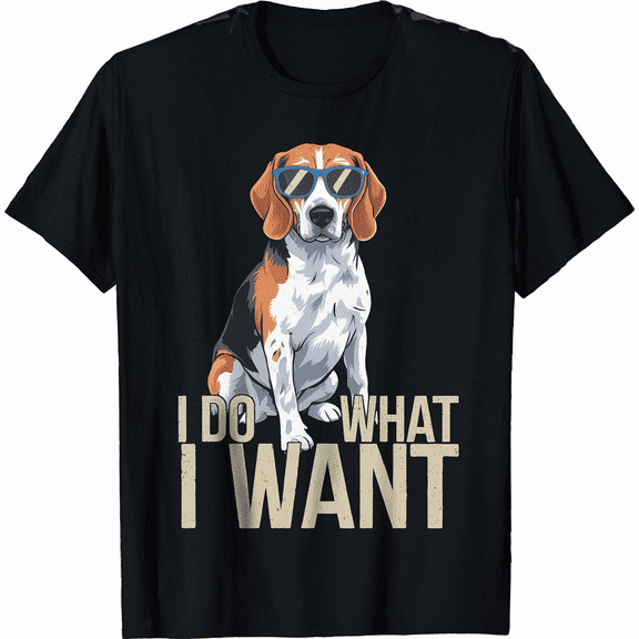 Beagle Dog I Do What I Want - Funny Beagle Men's Black T-Shirt