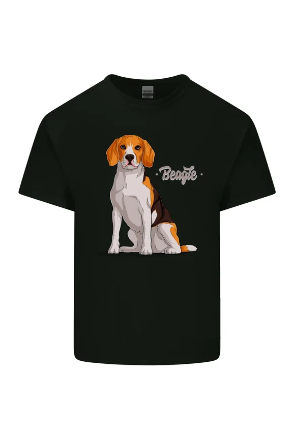 Beagle Dog Illustration Graphic Design Light Cotton Short Sleeve Shirt,for unisex up to 5XL