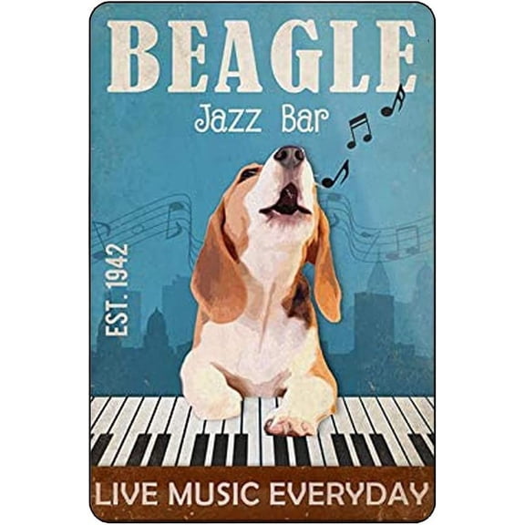 Beagle Dog Jazz Bar Jigsaw Puzzles 35 Pieces For Adults - Wooden Puzzles For Live Music Everyday Adults And Family Home Decoration Family Entertainment Leisure Fun Interactive