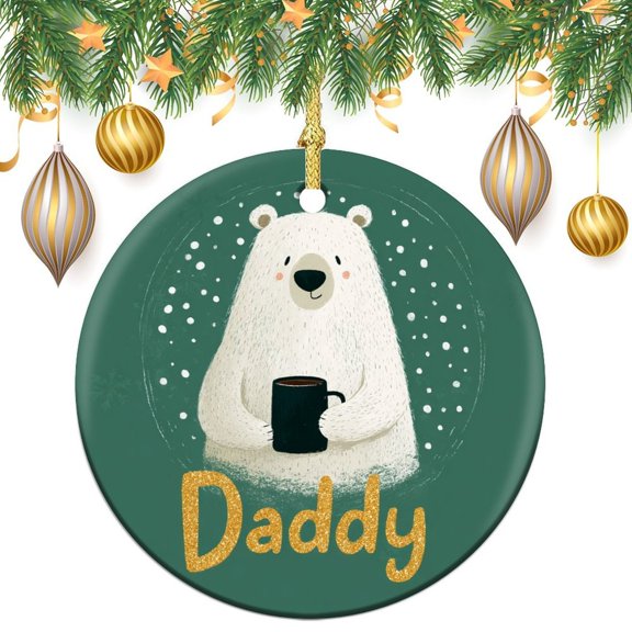 Beagle Dog Ornament Dog Decorations Double Sided Porcelain 3 Inch for Christmas Tree Decoration Xmas Party Decorations Merry Xmas for Family & Friends