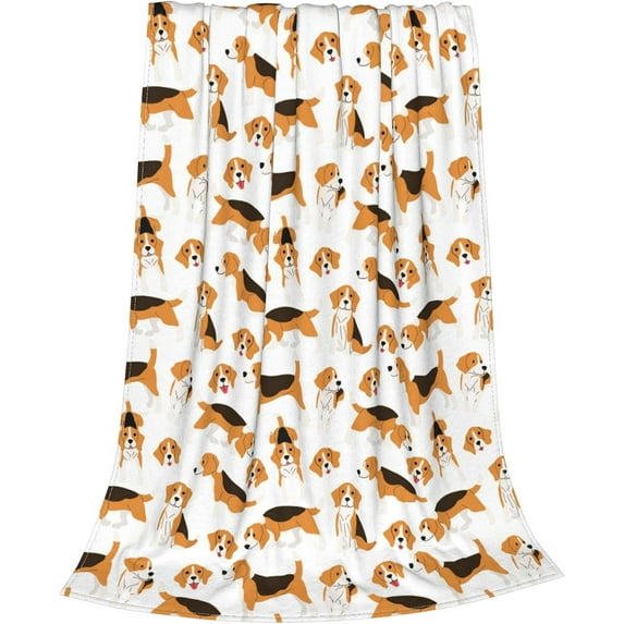 Beagle Dog Throw Blanket Fleece Flannel Blankets Couch Sofa Bed Blanket for Kids Teen Adults