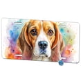 thumbnail image 1 of Beagle Dog Watercolor Style Metal Novelty License Plate, 1 of 7