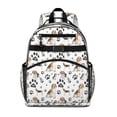 thumbnail image 1 of Beagle Dog and Footprints Backpack for School,Cute School Bag,Schoolbag with Adjustable Shoulder Straps & Padded Back,15.25"x11.5"x5.25", 1 of 6
