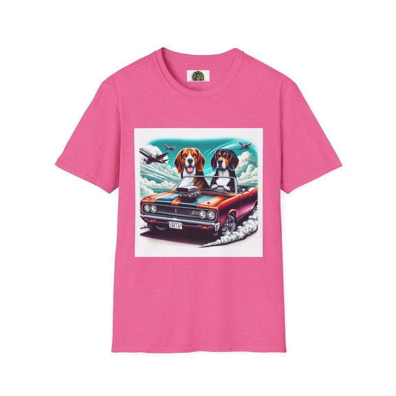 Beagle Dogs Softstyle T-Shirt - Wacky Sports Car Design