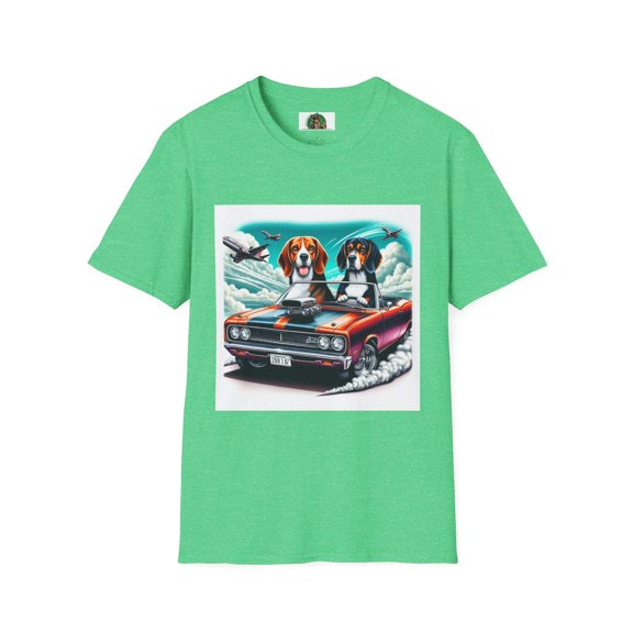 Beagle Dogs Softstyle T-Shirt - Wacky Sports Car Design