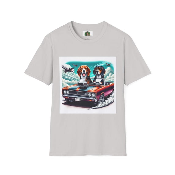 Beagle Dogs Softstyle T-Shirt - Wacky Sports Car Design