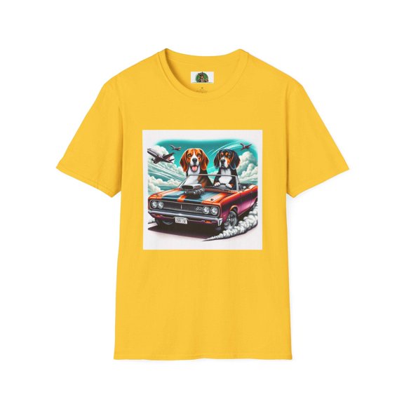 Beagle Dogs Softstyle T-Shirt - Wacky Sports Car Design
