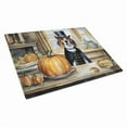 thumbnail image 1 of Beagle Fall Kitchen Pumpkins Glass Cutting Board Large 12 in x 15 in, 1 of 5