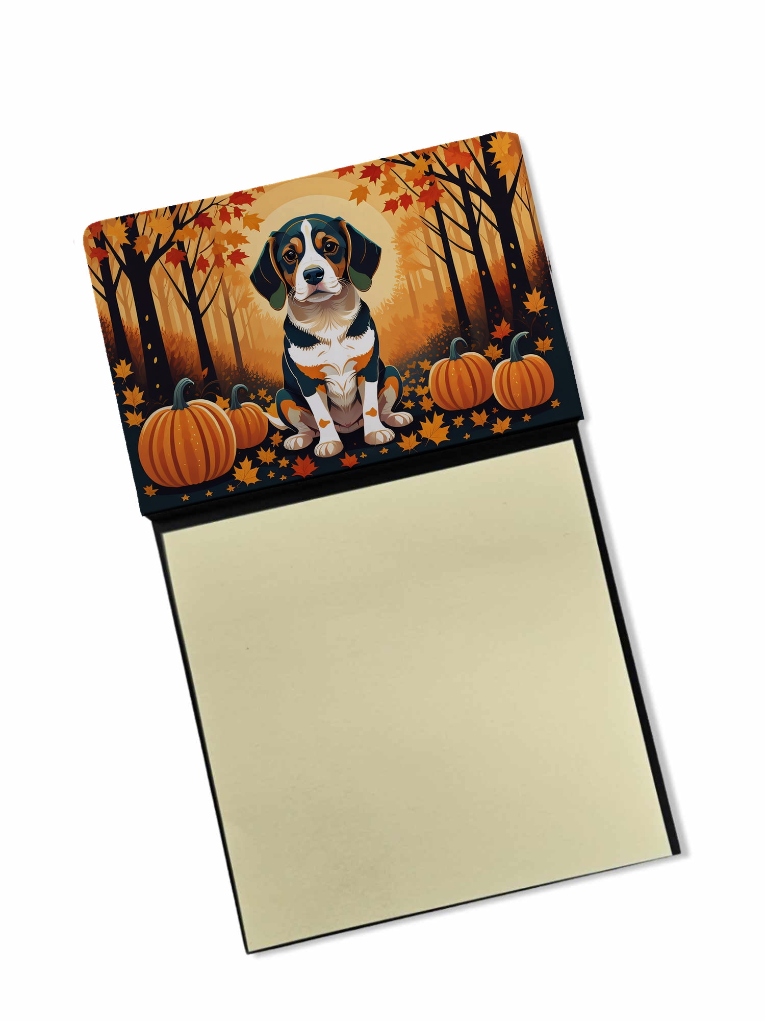Beagle Fall Sticky Note Holder 3.25 in x 5.25 in