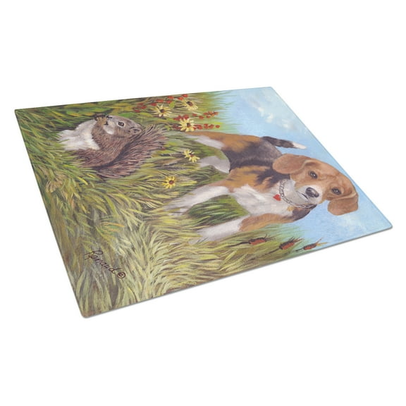 Beagle Hunter Hunted Glass Cutting Board Large PPP3016LCB