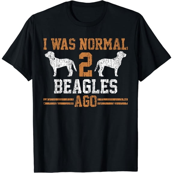 Beagle I Was Normal Two Beagles Ago Vintage Gift T-Shirt