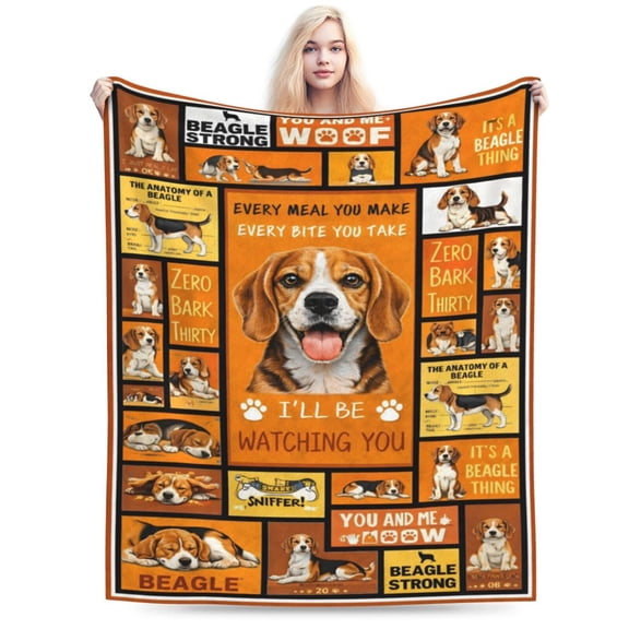 Beagle Lover Blanket Gift Beagle Dog Pattern Throw Blanket Cozy Soft Home Decor Gift for Dog Lovers Pet Owners 50x40