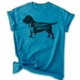 thumbnail image 1 of Beagle Mama T-shirt, Unisex Women's Shirt, Beagle Owner, Cool Dog Mom Gift, Heather Blue, XX-Large, 1 of 6