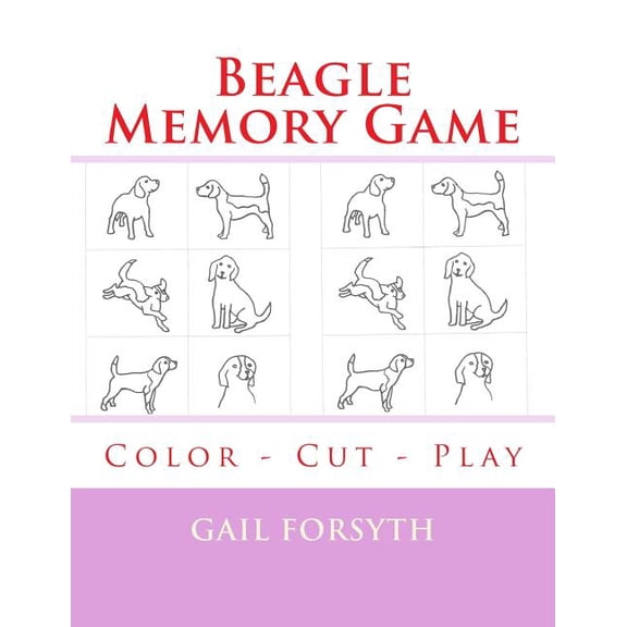 Beagle Memory Game: Color - Cut - Play, (Paperback)