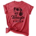 thumbnail image 1 of Beagle Mom T-shirt, Unisex Women's Shirt, Beagle Owner, Cool Dog Mom Gift, Heather Red, Small, 1 of 6