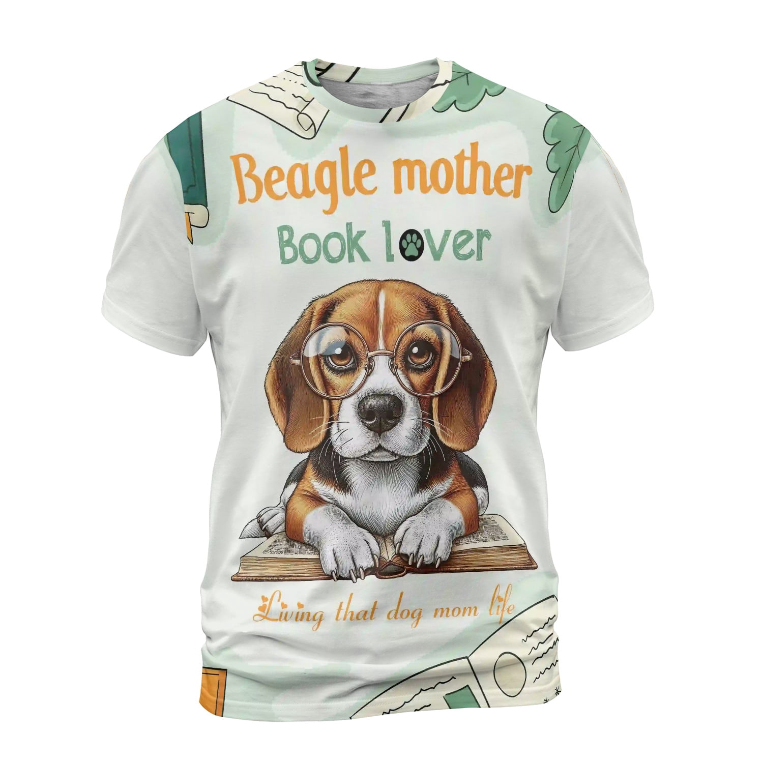 Beagle Mother Book Lover Living That Dog Mom Life Happy Mother's Day ...