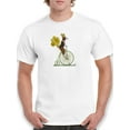 thumbnail image 1 of Beagle On Penny Farthing T-Shirt Men -Fab Funky Designs, Male 5X-Large, 1 of 4