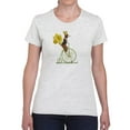 thumbnail image 1 of Beagle On Penny Farthing T-Shirt Women -Fab Funky Designs, Female Small, 1 of 4