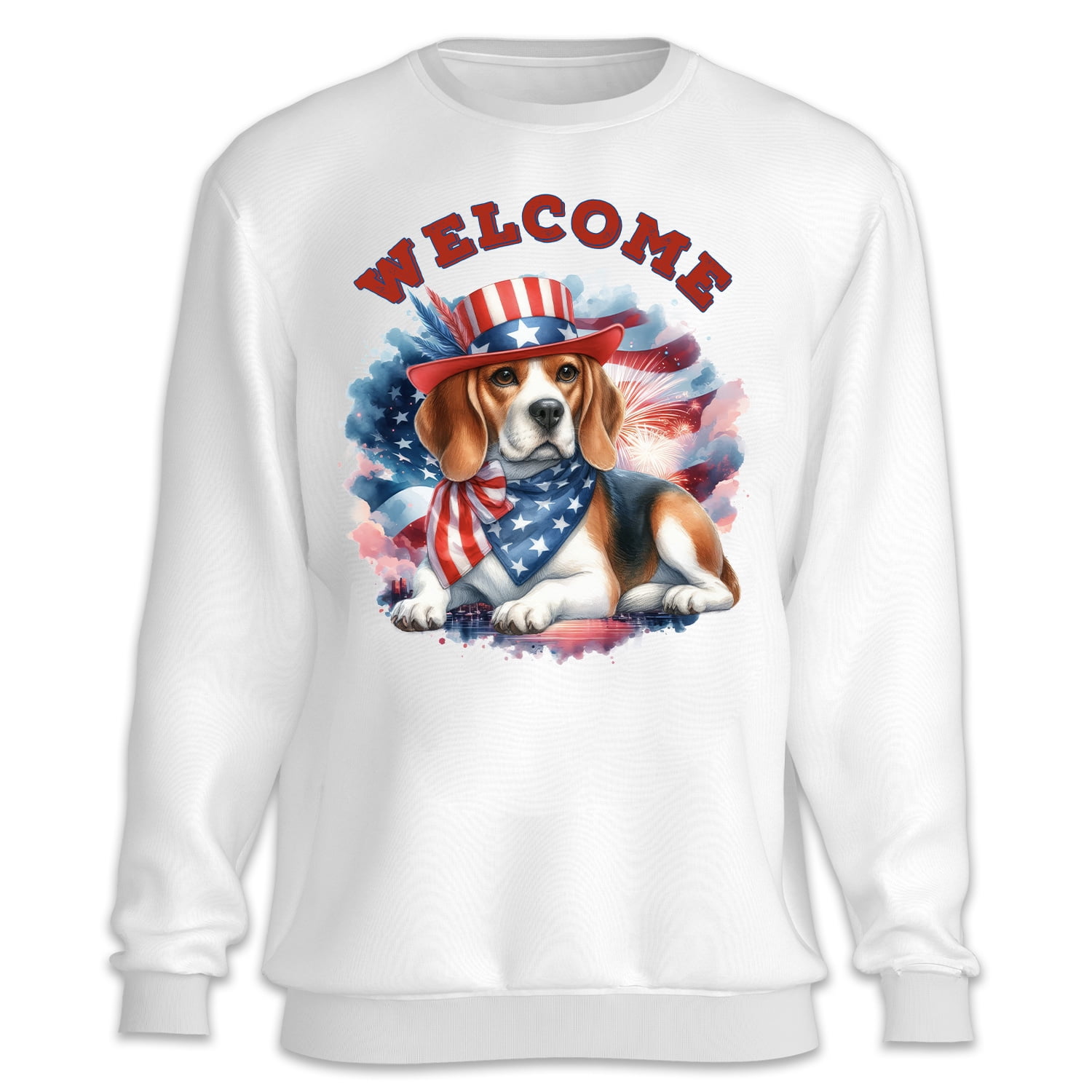 Beagle Patriotic Welcome for 4Th of July Independence Day Sweatshirt ...
