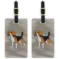 thumbnail image 1 of Beagle Pet Dog Luggage Tags Suitcase Carry-On ID, Set of 2, 1 of 1