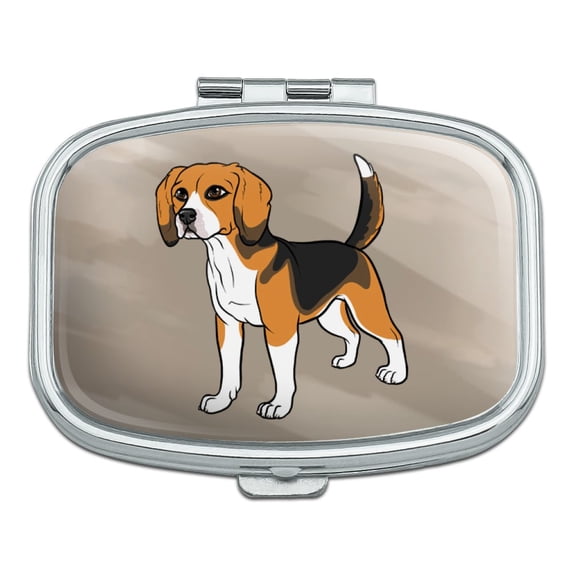 Beagle Pet Dog Rectangle Pill Case Trinket Gift Box