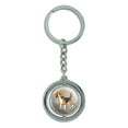 thumbnail image 1 of Beagle Pet Dog Spinning Circle Metal Keychain, 1 of 1