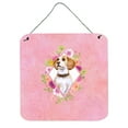 thumbnail image 1 of Beagle Pink Flowers Wall or Door Hanging Prints, 1 of 1