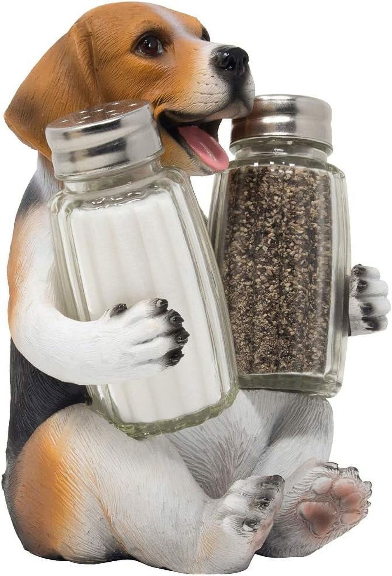 Beagle Puppy Dog Glass Salt and Pepper Shaker Set