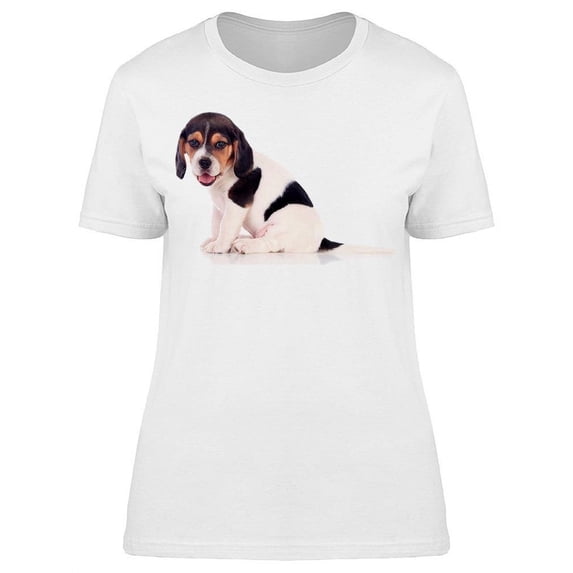 Beagle Puppy Sitting T-Shirt Women -Image by Shutterstock, Female Small