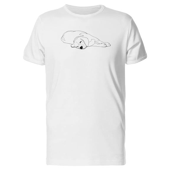 Beagle Sketch, Cute Dog Sleeping Tee Men's -Image by Shutterstock