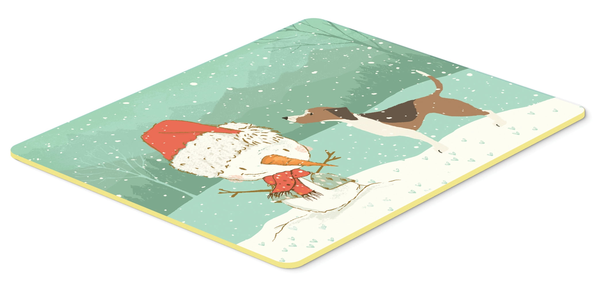 Beagle Snowman Christmas Kitchen or Bath Mat 24x36