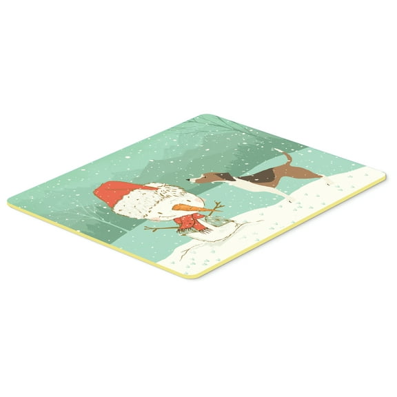 Beagle Snowman Christmas Kitchen or Bath Mat 24x36
