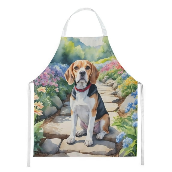 Beagle Spring Garden Apron 27 in x 30 in