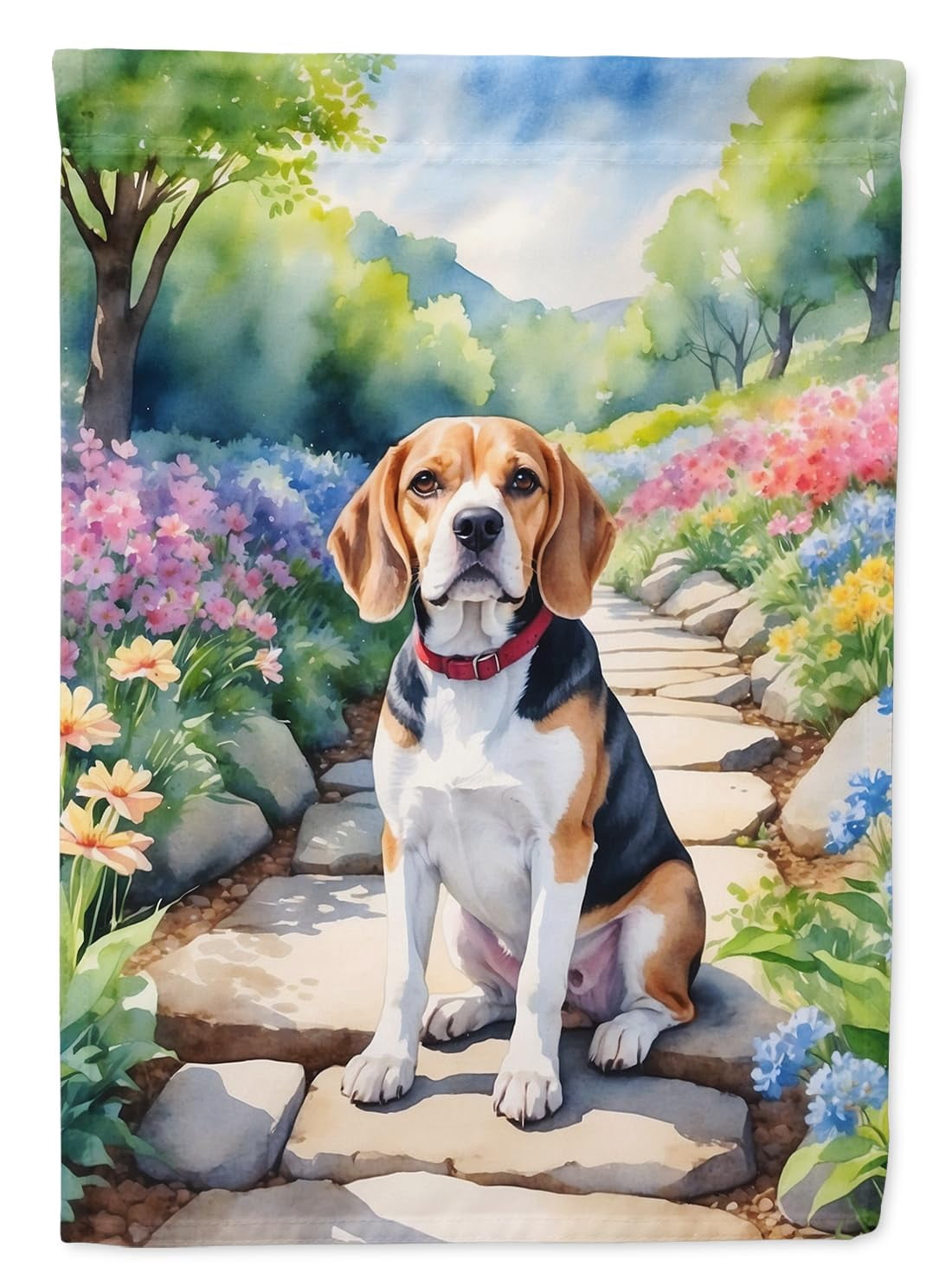 Beagle Spring Garden Garden Flag 11.25 in x 15.5 in