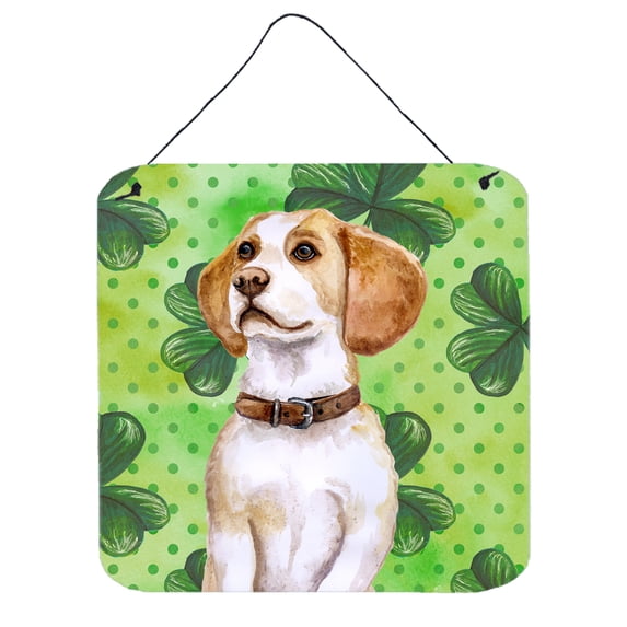 Beagle St Patricks Wall or Door Hanging Prints Green