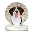 thumbnail image 1 of Beagle Tricolor Red Ticked #3 Christmas Large Sandstone Coasters Pack of 4 4 in x 4 in, 1 of 3