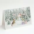 thumbnail image 1 of Beagle Tricolor Side View with Christmas Presents Greeting Cards and Envelopes Pack of 8 7 in x 5 in, 1 of 3