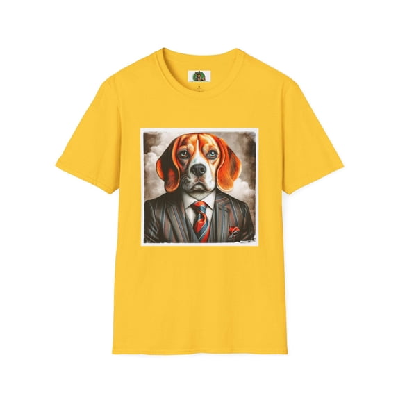 Beagle Wearing Power Suit