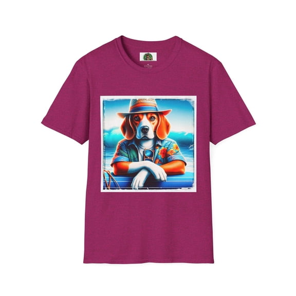 Beagle Wearing Summer Shirt And Hat
