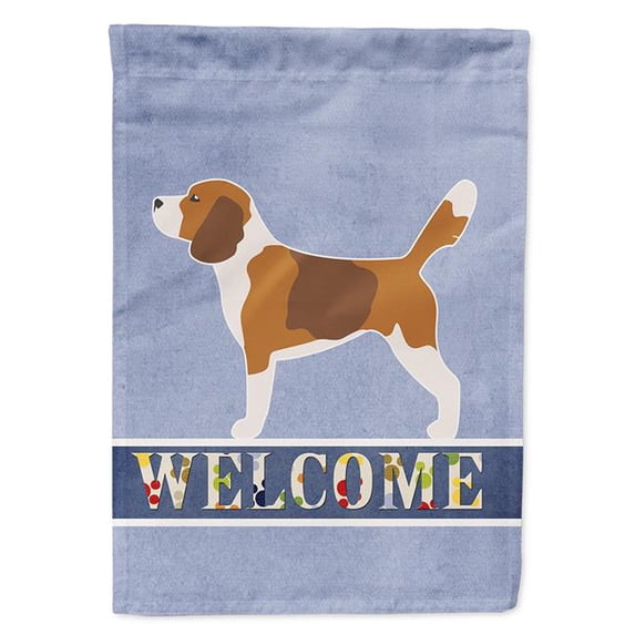 Beagle Welcome Flag Canvas House Size