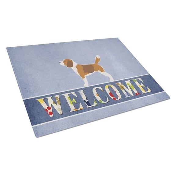 Beagle Welcome Glass Cutting Board - Large