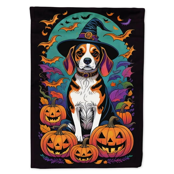Beagle Witchy Halloween Garden Flag 11.25 in x 15.5 in